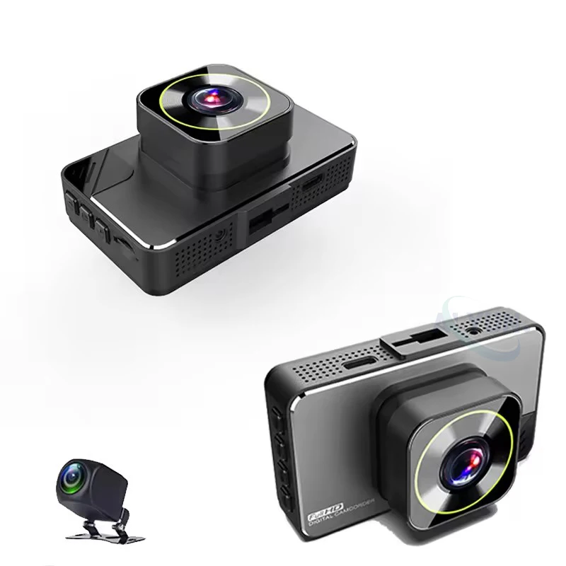HD 2K 4K 3Inch IPS Dash Cam Car DVR G-sensor Front Rear Wide Angle Night Vision Black Box Akcesoria samochodowe Rejestrator wideo