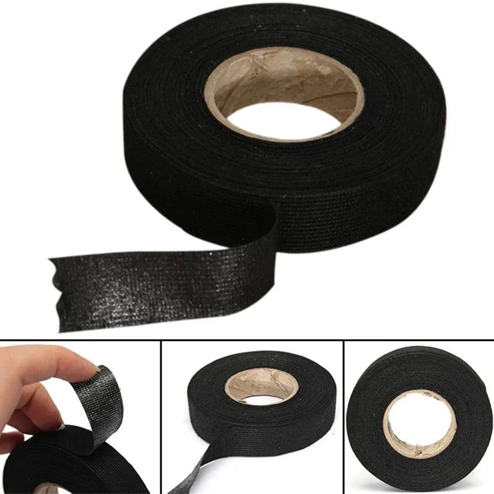15M Wire Harness Tape Heat Resistant Wiring Loom Harness Self-Adhesive Felt Cloth Electrical Flame Retardant Tape For Automotive