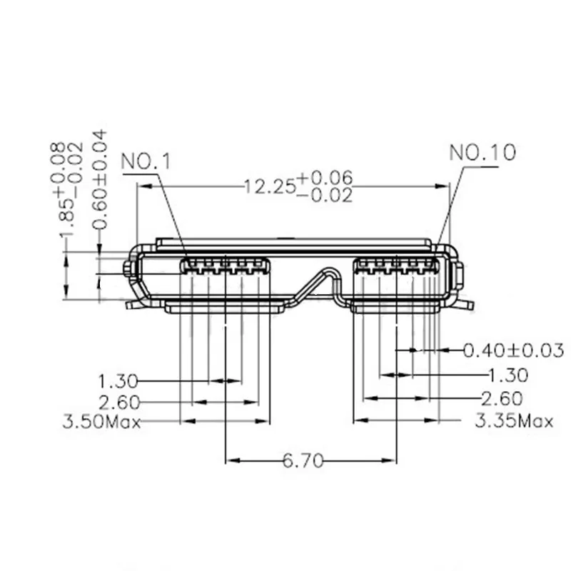 2pcs Micro USB 3.0 B Type SMT Female Socket Connector for Hard Disk Drives Data Interface