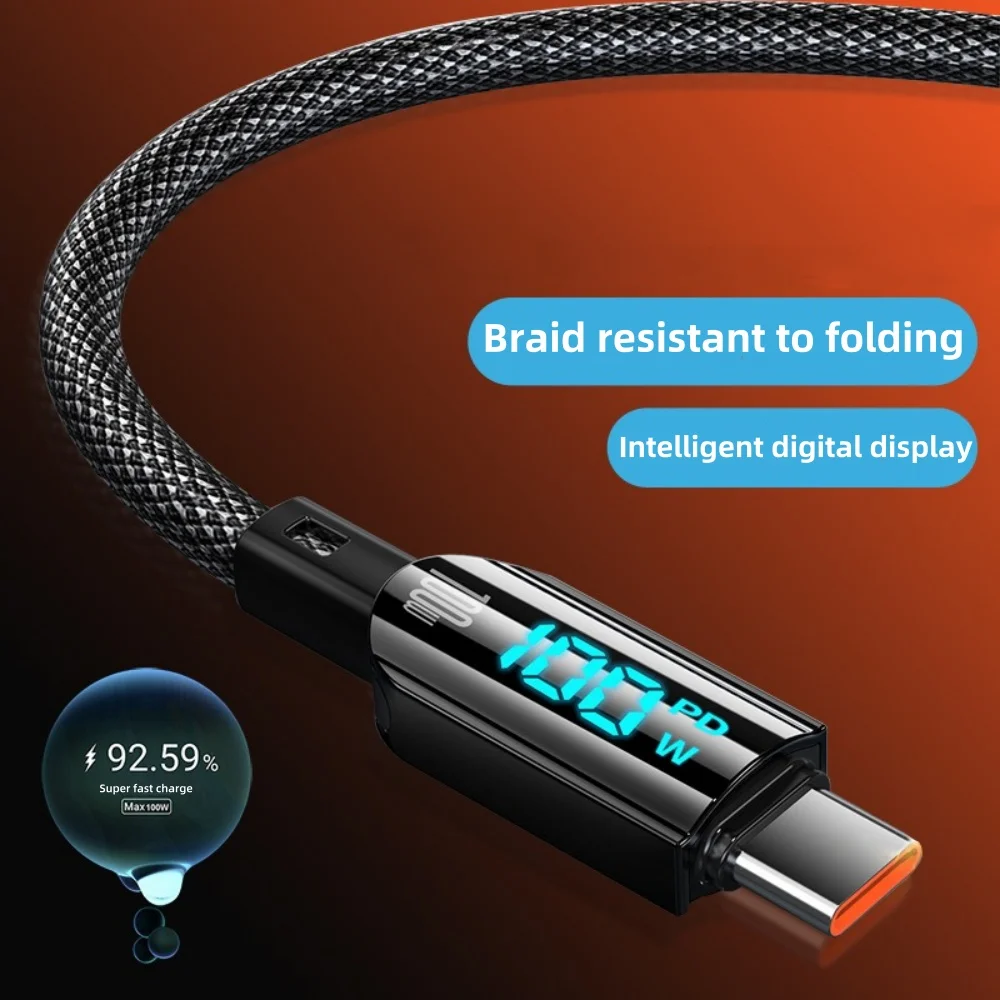 100W PD Fast Charging Data Cable Type C USB Cable For iPhone15 pro Huawei Xiaomi Samsung USB C Mobile Phone Data Cable Wire Cord image 3