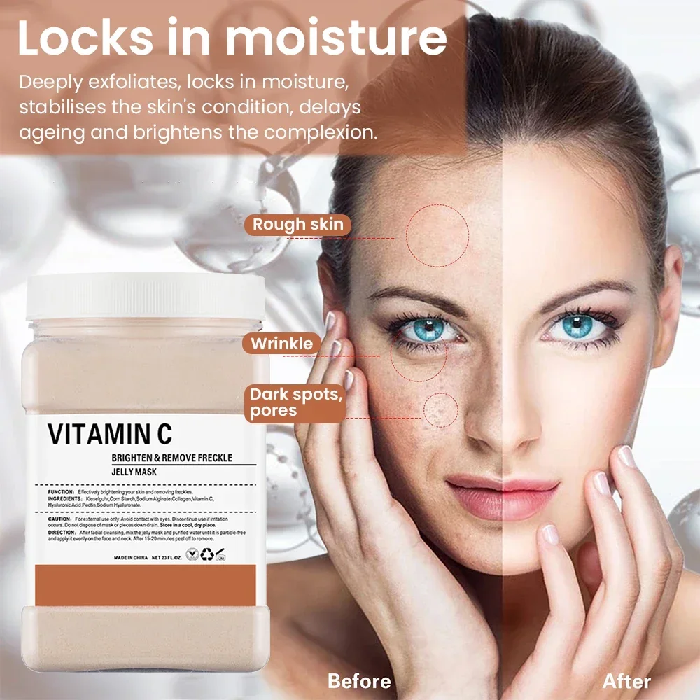 Vitamin C Soft Film Powder Mask Powder Crystal Jelly Rose Asiaticum Soft Film Powder Beauty Salon Special Canned