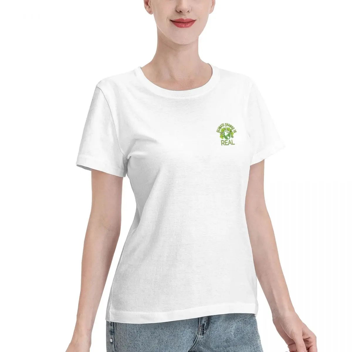 Cozy Loungewear Climate Change Is Real Women's T-shirt Modern Female Essential Clothing