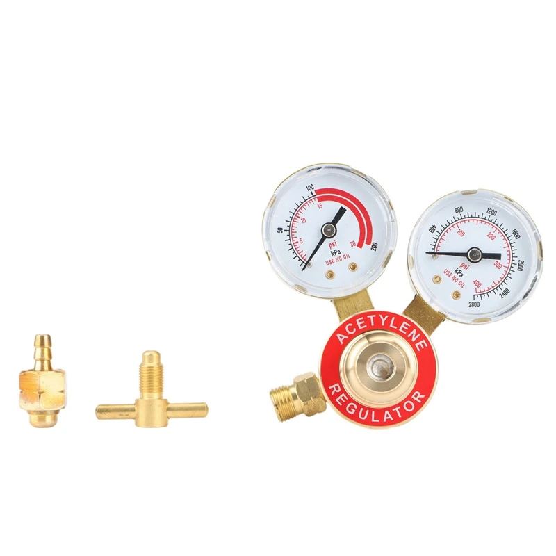 

Acetylene Meter Air Intake CGA200 Inner Tooth All-Copper Pressure Adjustable Pressure Gauge