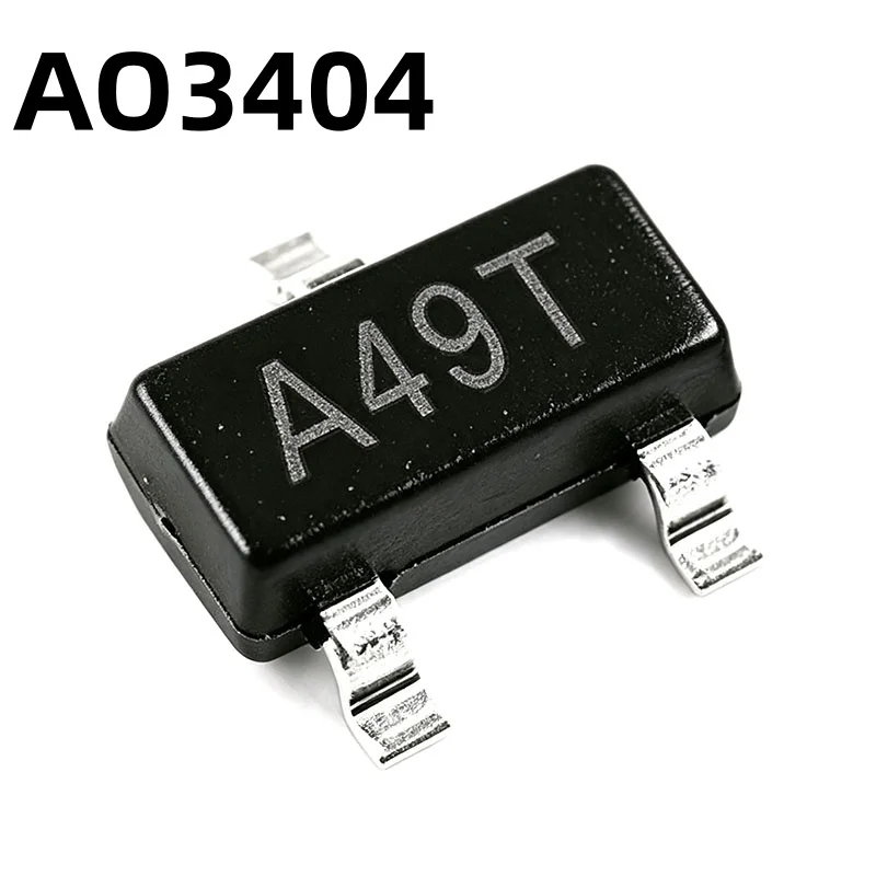 50pcs SMD AO3404 A49T SOT-23 N-channel MOS (Field Effect Transistor) chip IC 100% brand new