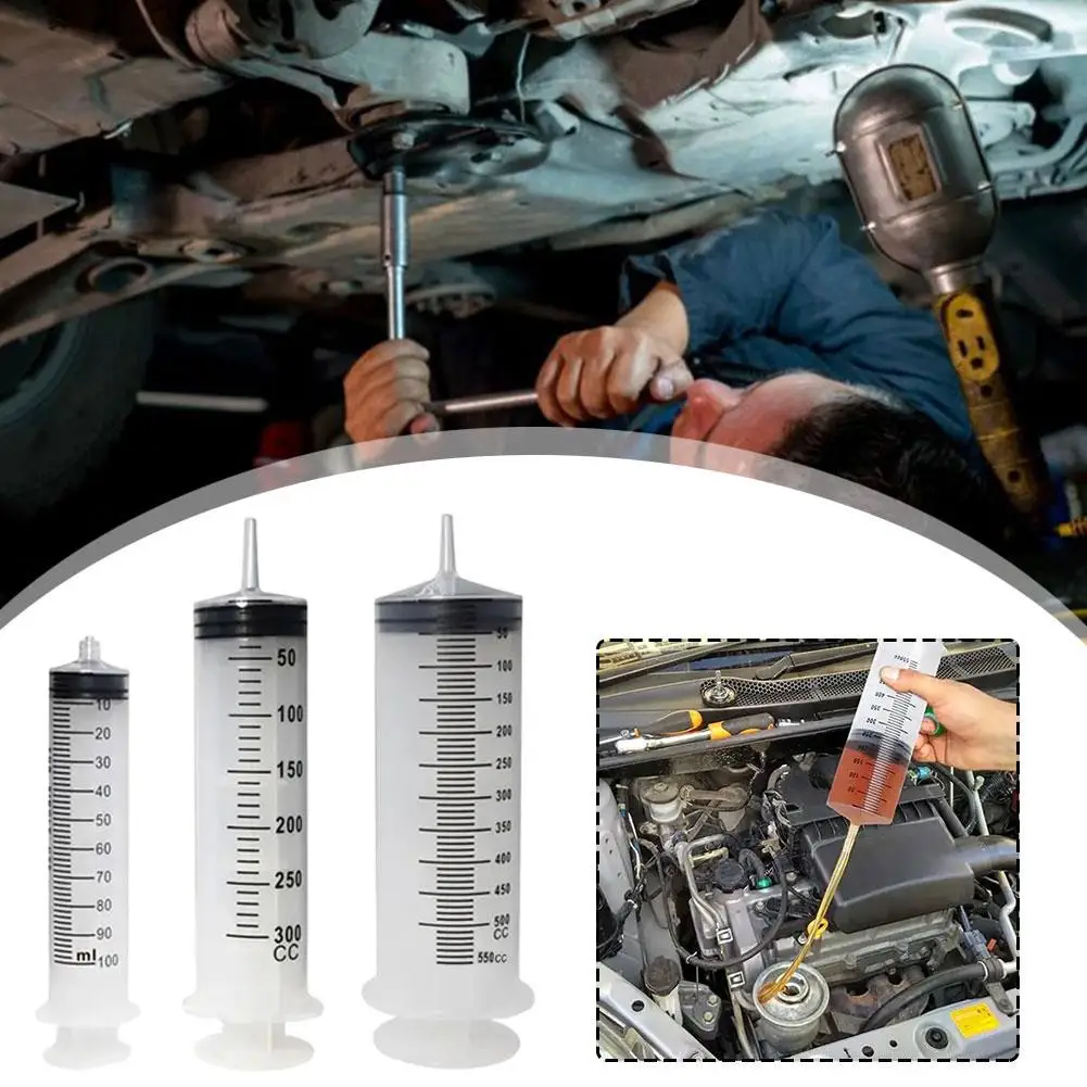 Car Oil Fluid Extractor Auto Oil Change Syringe with Hose Manual Fuel Suction & Filler Fluid Oil  Scale & Pet Feeding Reusable