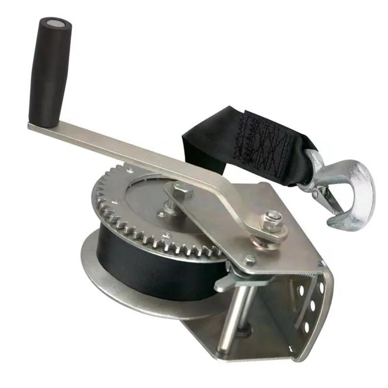 

Two-way hand-cranked webbing winch, small hand-cranked winch, portable hand-cranked take-up winch