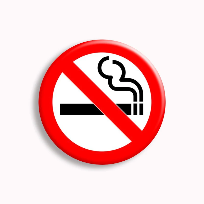 No Smoking Please Sign Soft Button Pin Quit Smoking Now Customized Brooch Bag Accessories Creative Friends Gifts