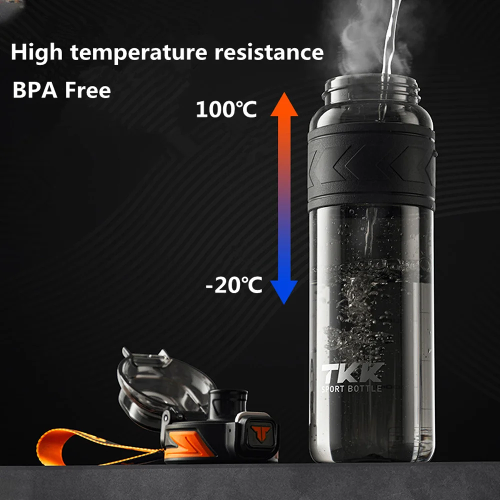 Large Capacity Sport Water Bottle With Straw And Rope Tritan Material Portable Gym Outdoor Travel Drinkware Bpa Free 1L