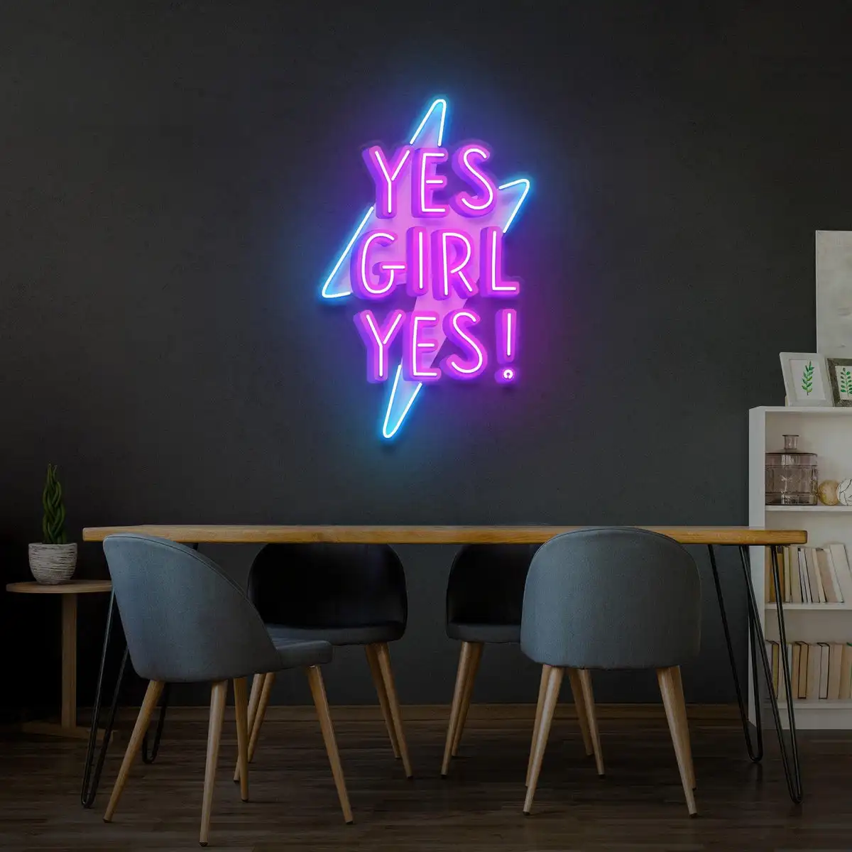 

Yes Girl Yes Neon Sign Home Sign Decor Bar Acrylic Artwork Gift for Her