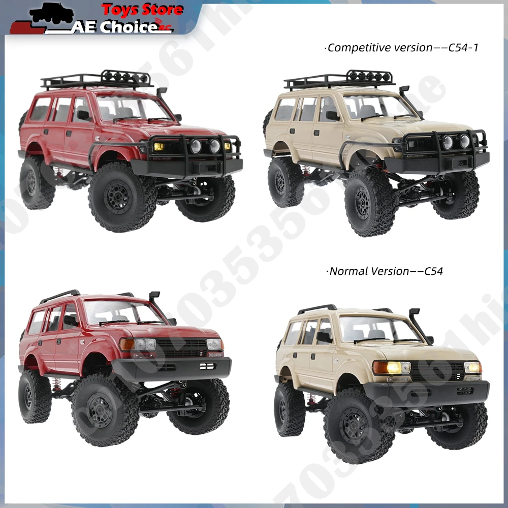 WPL C54 C54-1 1/16 RC Car Toyota LC80 Model 2.4G 4X4 Off Road Remote Control LED Climbing RC Truck Electric Toy Car Gift for Boy