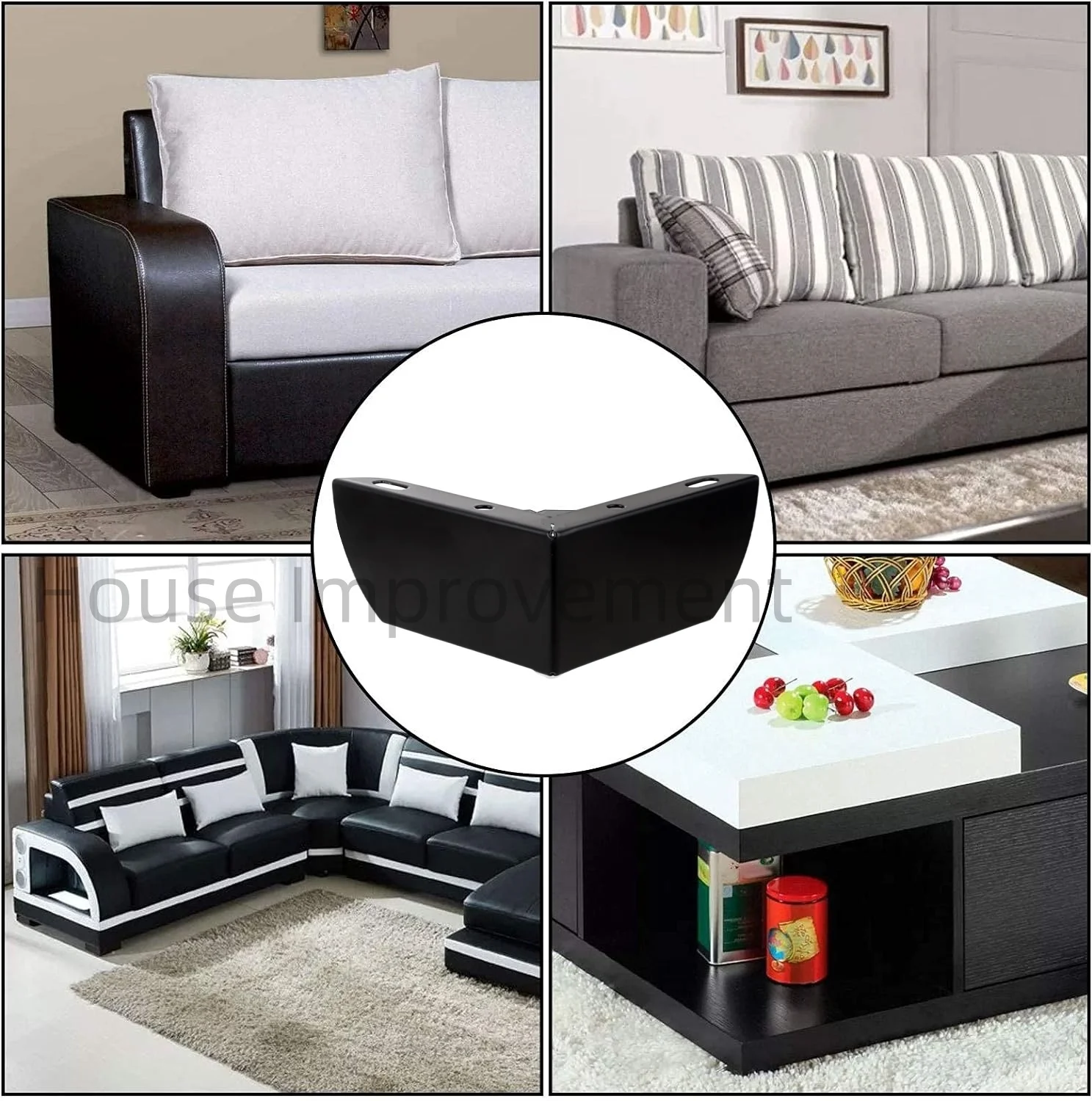 4pcs Furniture Legs Heavy Load Bearing Metal Cabinet Three-pronged Feet Triangle Sofa Legs DIY Furniture Hardware Legs