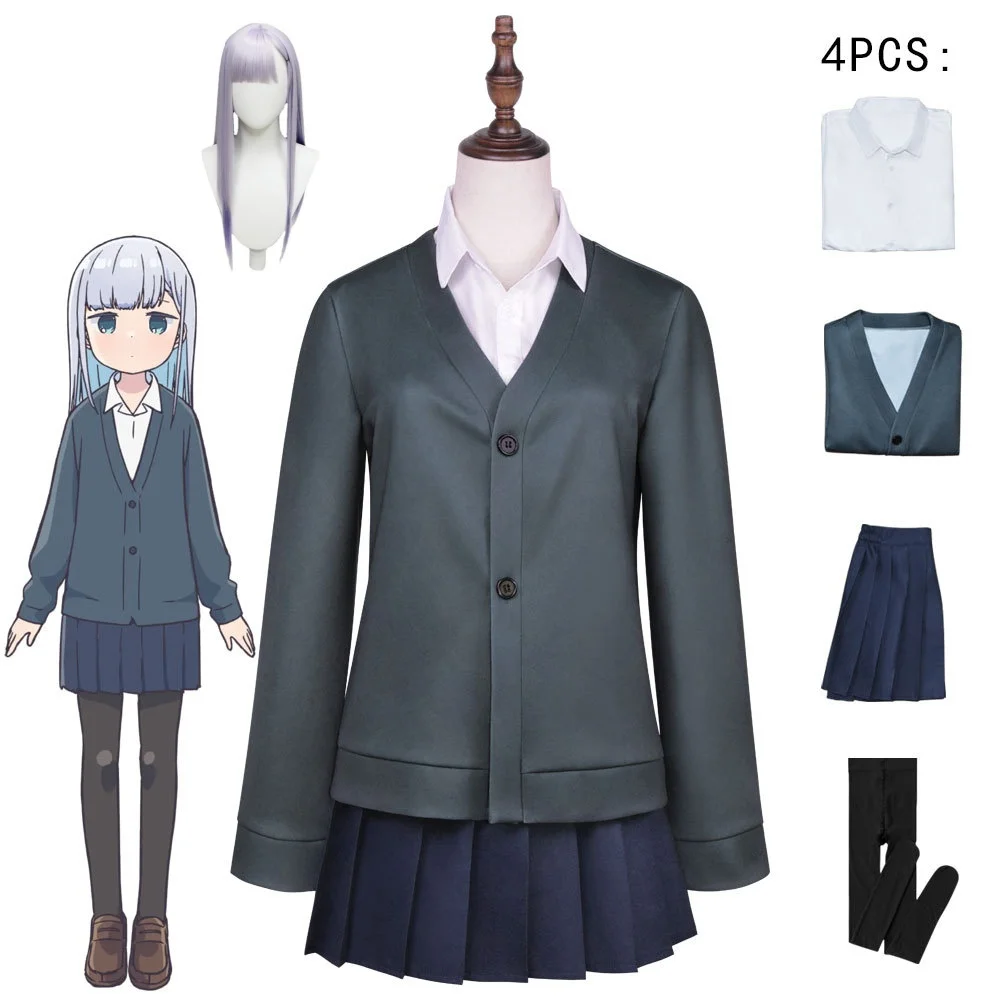 Anime Aharen San Wa Hakarenai Aharen Reina Cosplay Costume Wig Women School Uniform Shirt Skirt Coat Socks Suit Halloween