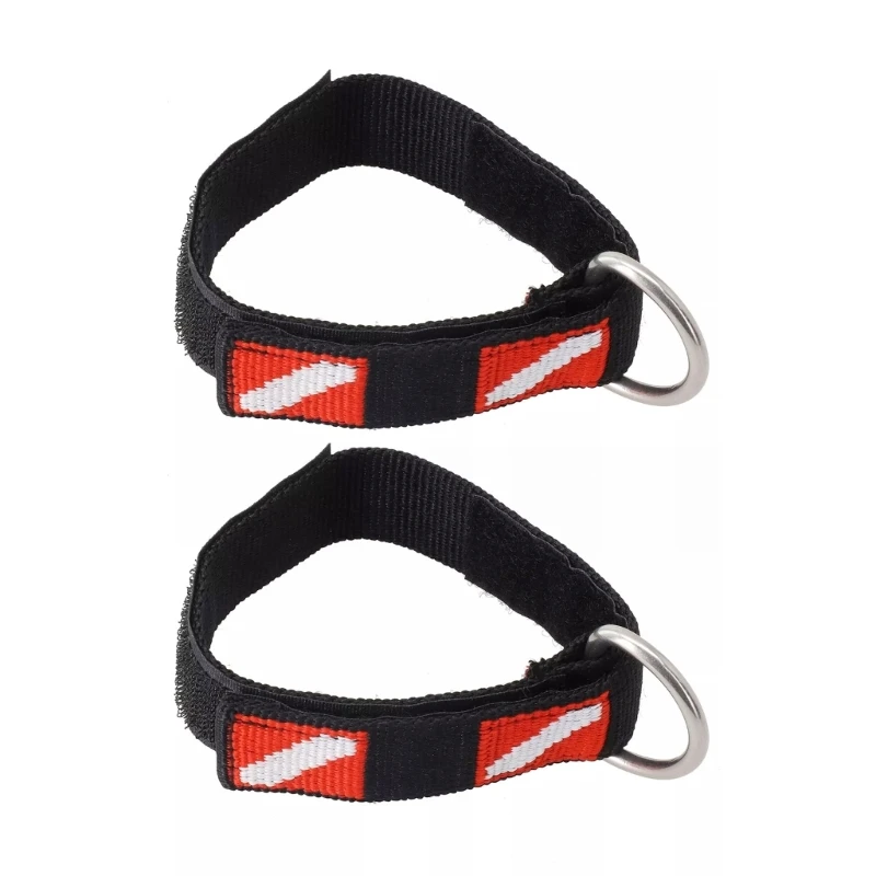 2Pcs Scubas Diving Wrist Strap Adjustable Wrist Strap with Rings Scubas Diving Wristband for Scubas Diver and Snorkelers