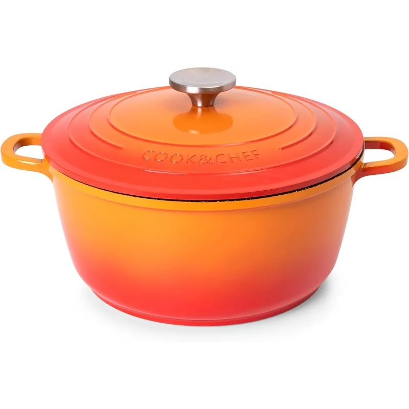 Non-Stick Aluminium Pot with Lid – Sturdy Deep Dutch Oven – Casserole Pot with Ergonomic Handles