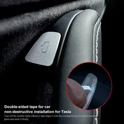 For Model3 Car Aluminum Alloy Stickers For Tesla Model 3/Y 2023 Door Handle Center Control Window Button Steering Wheel Decals