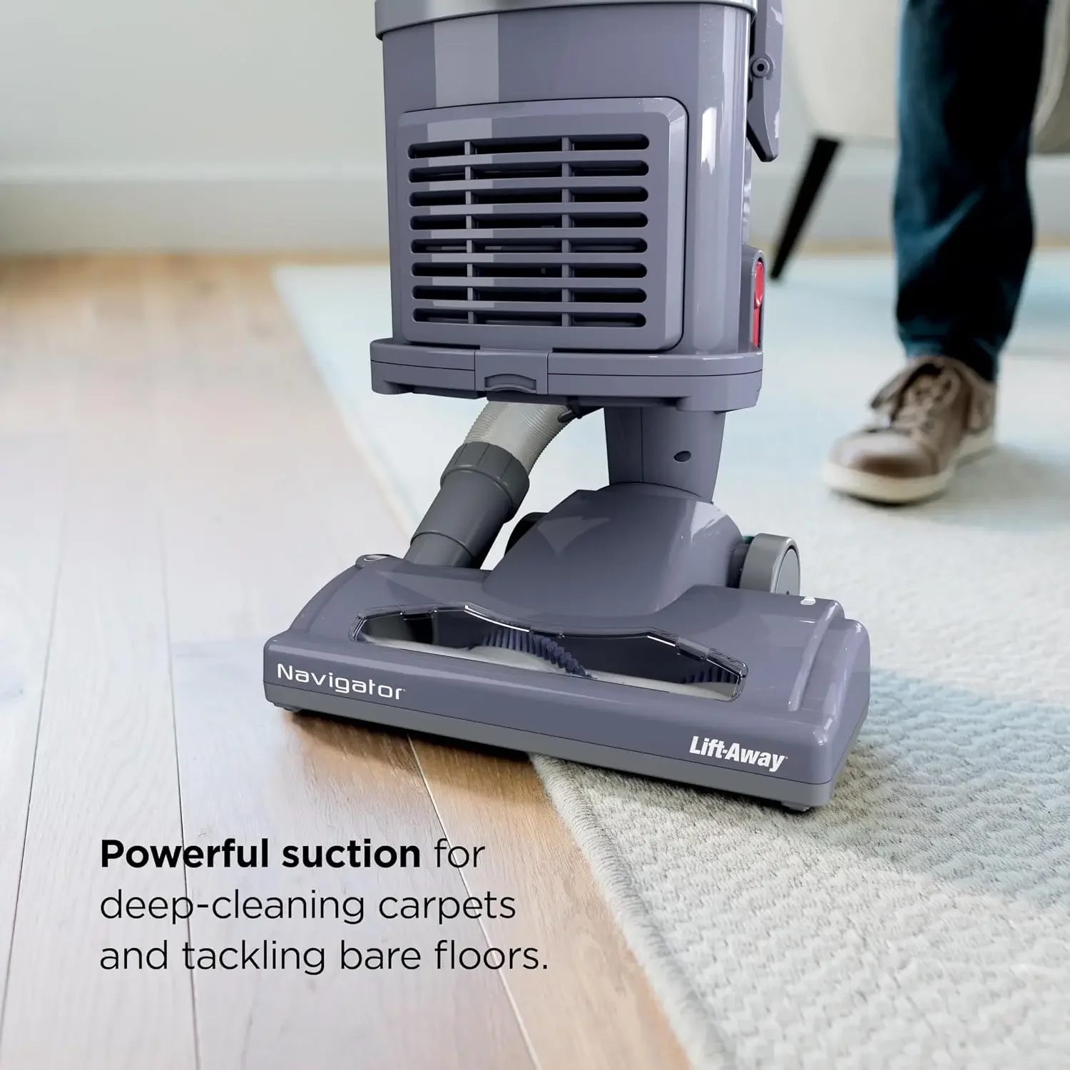 Navigator Lift-Away Upright Vacuum, HEPA, Pet Hair, Lavender, NV352 | Carpet and Hard Floor Cleaning, Swivel Steering, Brushroll