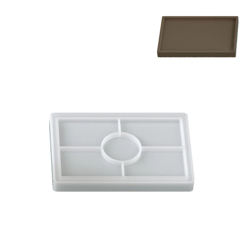 

Reusable Rectangular Silicone Mould for Art Bathroom Organizers Jewelry Making and Decorative Craft