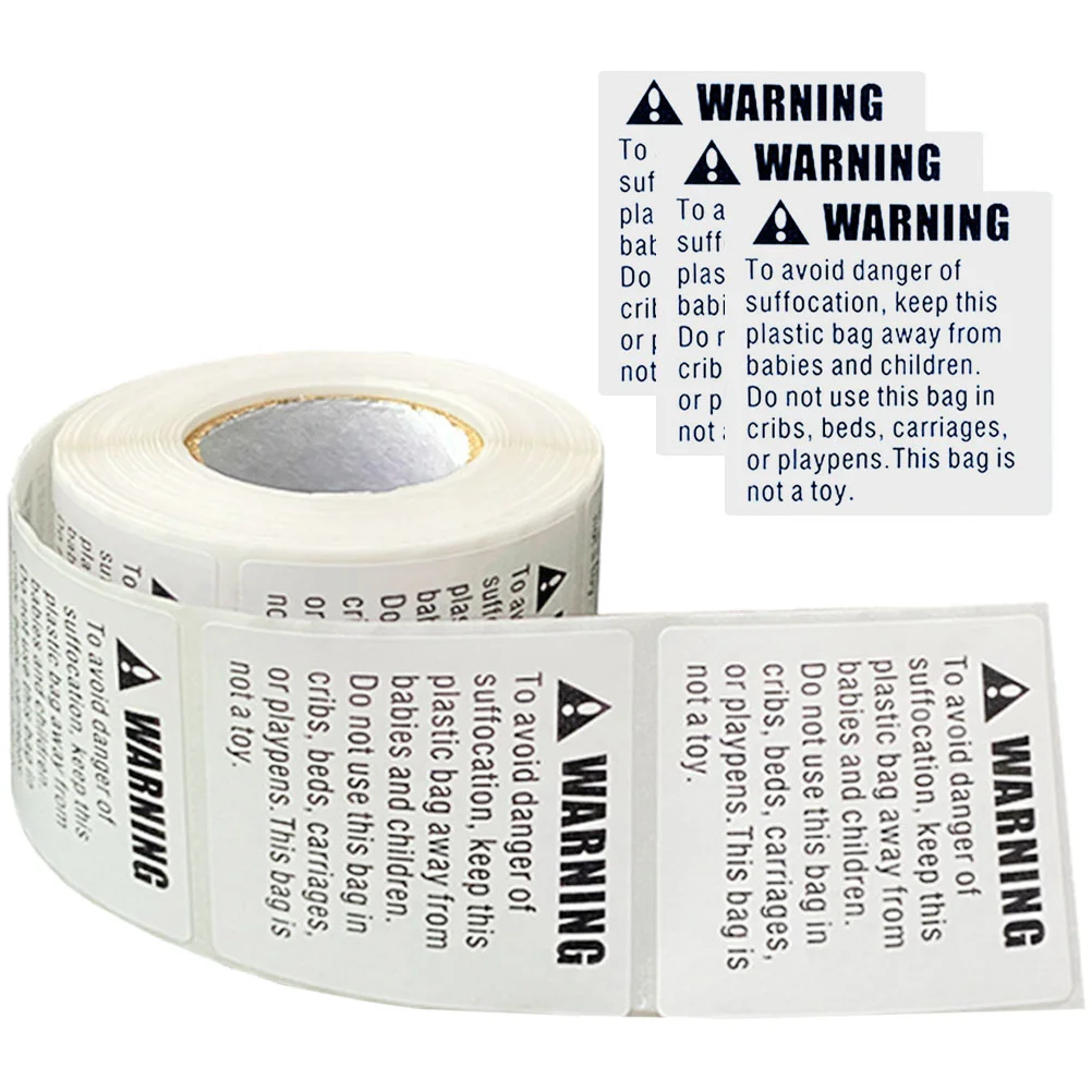 Anti-suffocation Warning Sticker Decals for Packing Self-adhesive Labels Signs Packaged Stickers