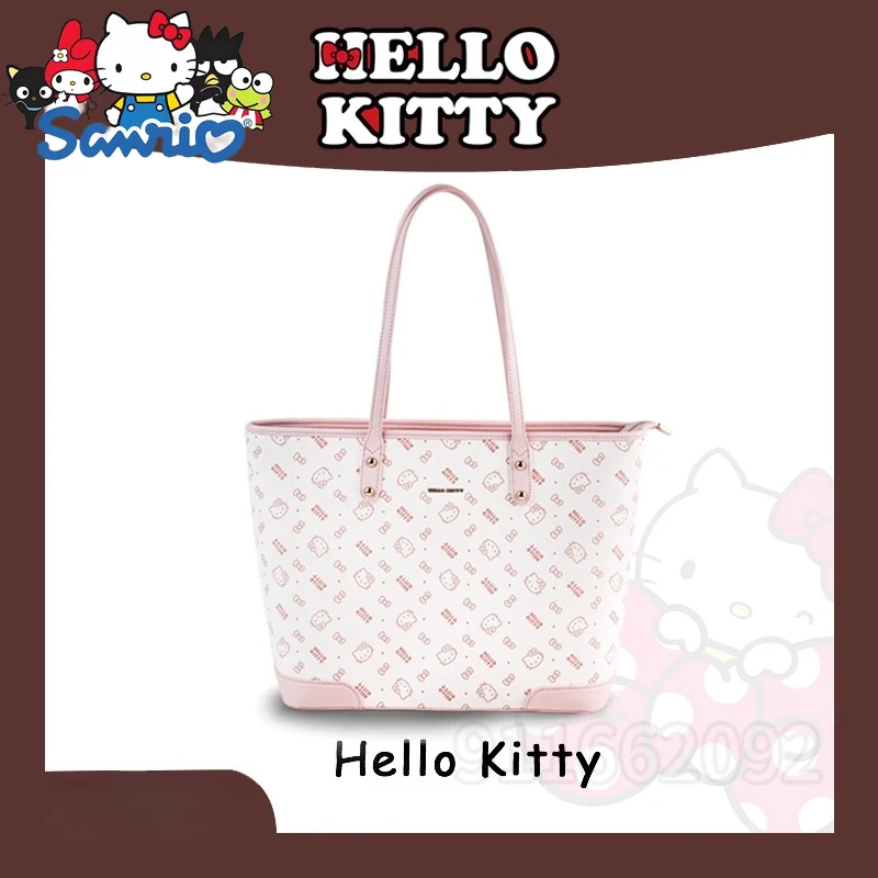 

Hello Kitty New Women's Handbag Print Fashion Women's Shoulder Bag Luxury Brand Original Casual Tote Bag Large Capacity