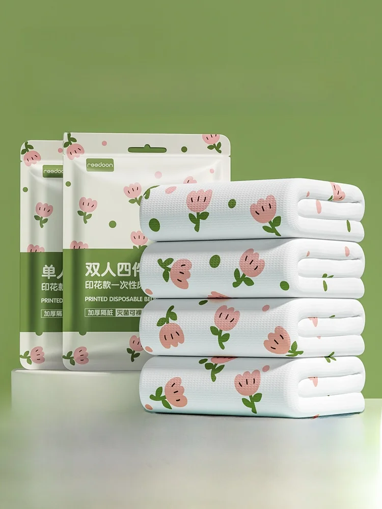 Disposable Bed Sheet Cover Pillowcase Thickened Hotel Duvet Cover Three Four Piece Set Traveling Sleeping Bag Camping Supplies