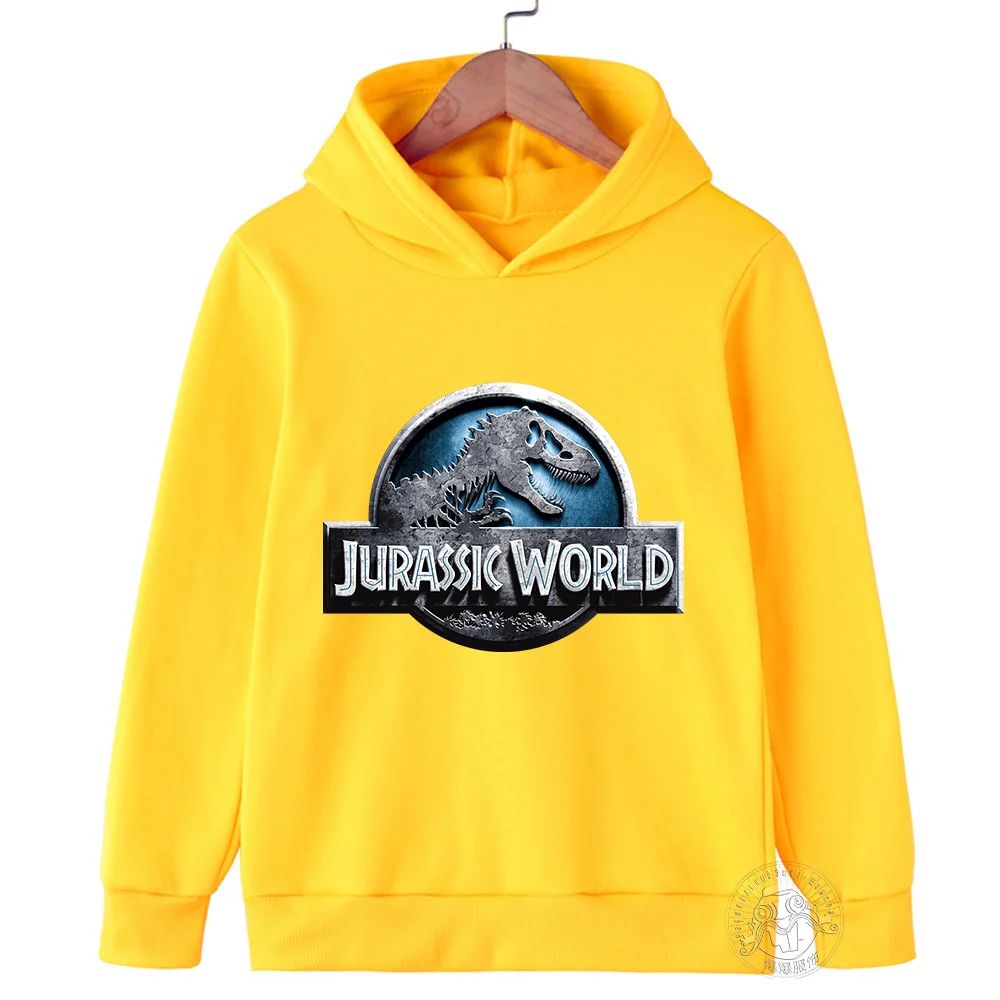 JURASSIC PARK Hoodie Kids Cartoon Dinosaur Sweatshirts Tops Casual Boys Girls Pullovers Long Sleeve Children Autumn Sportwear