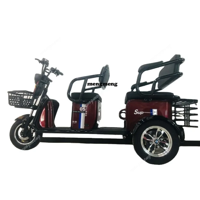Global Best-seller Big Space Electric Cargo Tricycle Three Wheel Electric  Manned Electric Tricycle