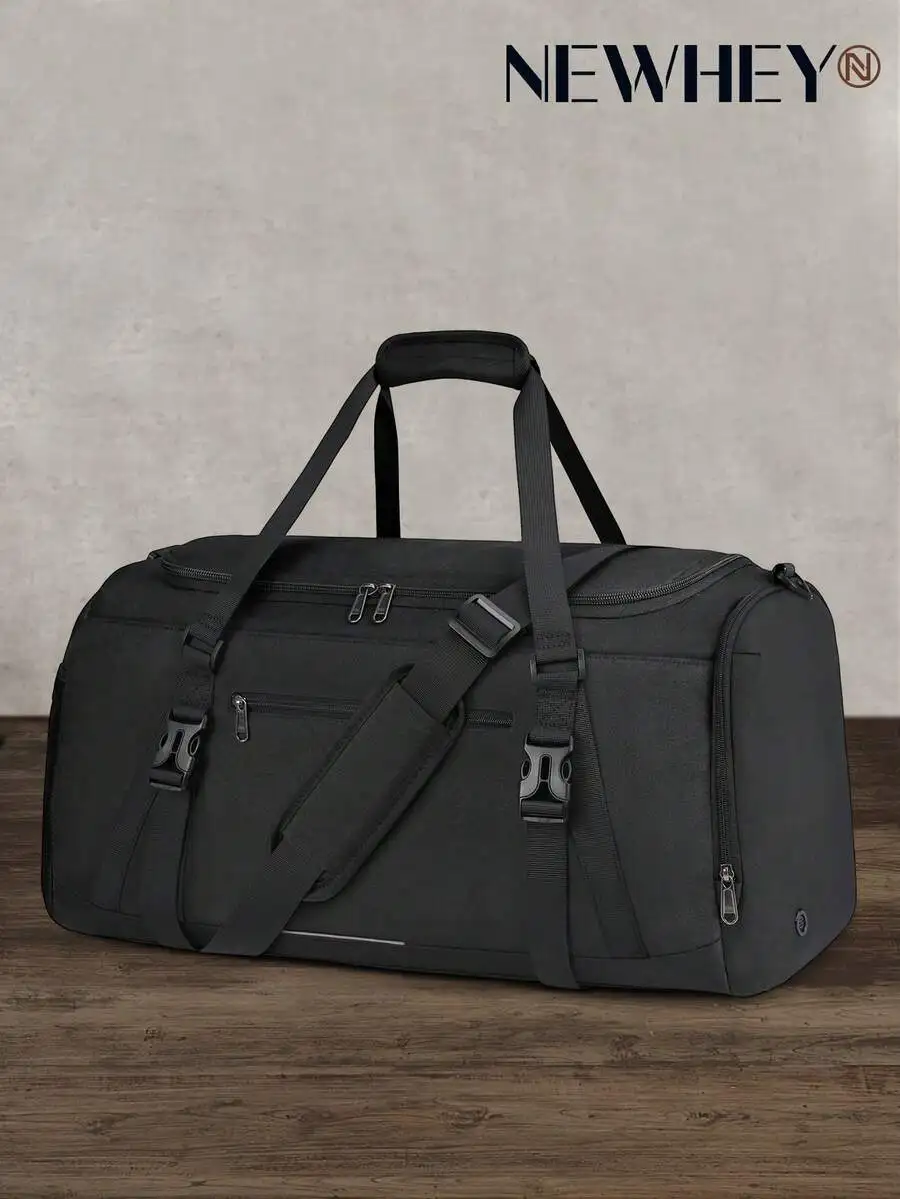 

Gym Bag For Men 40L Travel Duffle Bag Carry On Weekender Overnight Bags With Shoe Compartment, Yoga Mat Holder, Wet Pockets