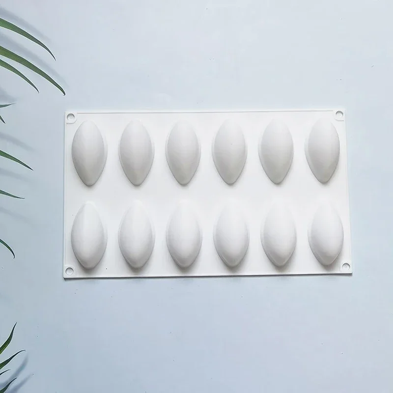 1Pc 12 cavità Mango Stampo per torta in silicone per fai da te Mousse al cioccolato Gelatina Budino Pasticceria Dessert Pane Bakeware Strumenti di decorazione