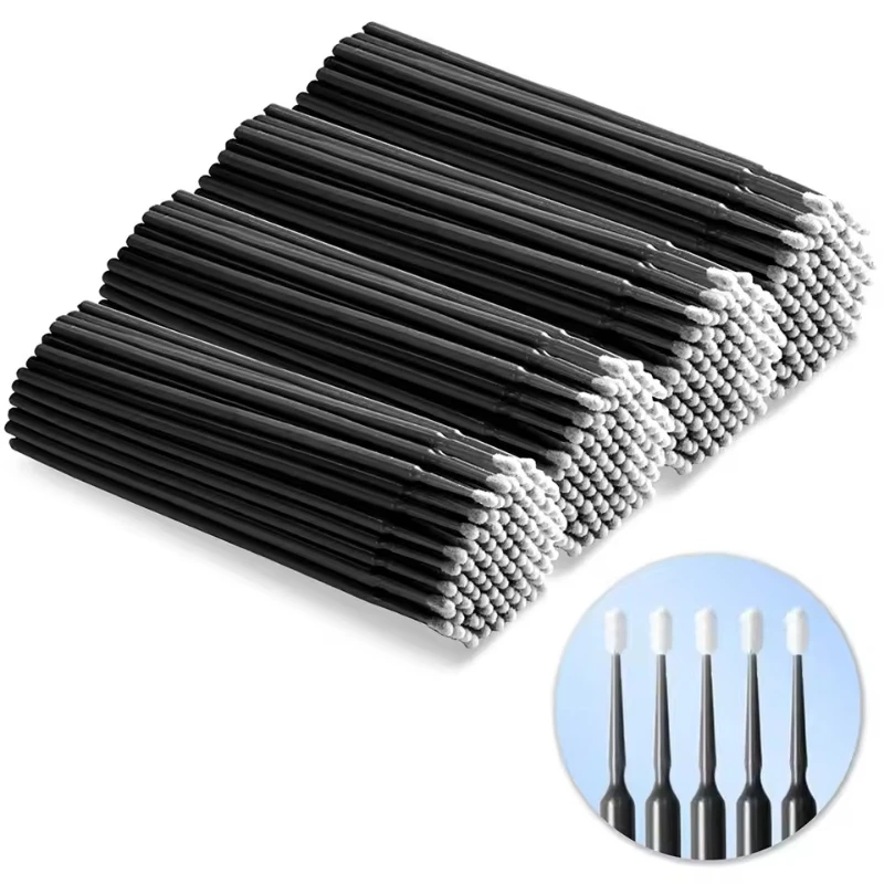 Wholesaler: 100/500PCS Highly Colorful Crystal Eyelash Micro Brush - Eyelash Cleaning & Beauty Makeup Remover Tool
