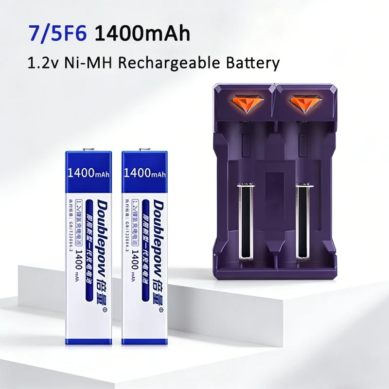 1.2v Ni-MH Rechargeable Batteries 1400mAh Ni Mh 7/5 F6  for Walkman Portable CD MD Player UK201 Charger