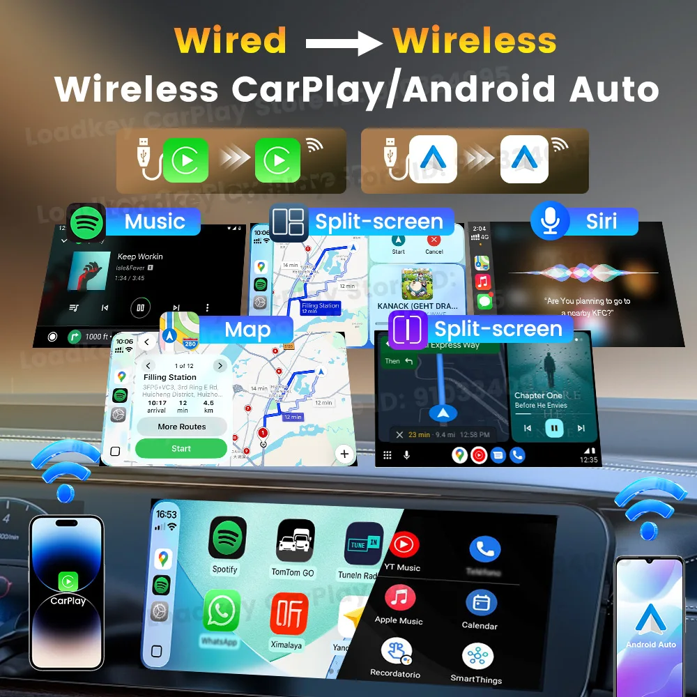Carlinkit Mini Ultra 2in1 Wired To Wireless Carplay Android Auto For Oem Car Plug And Play 5GHZ Wifi Type-C/USB Auto Connection