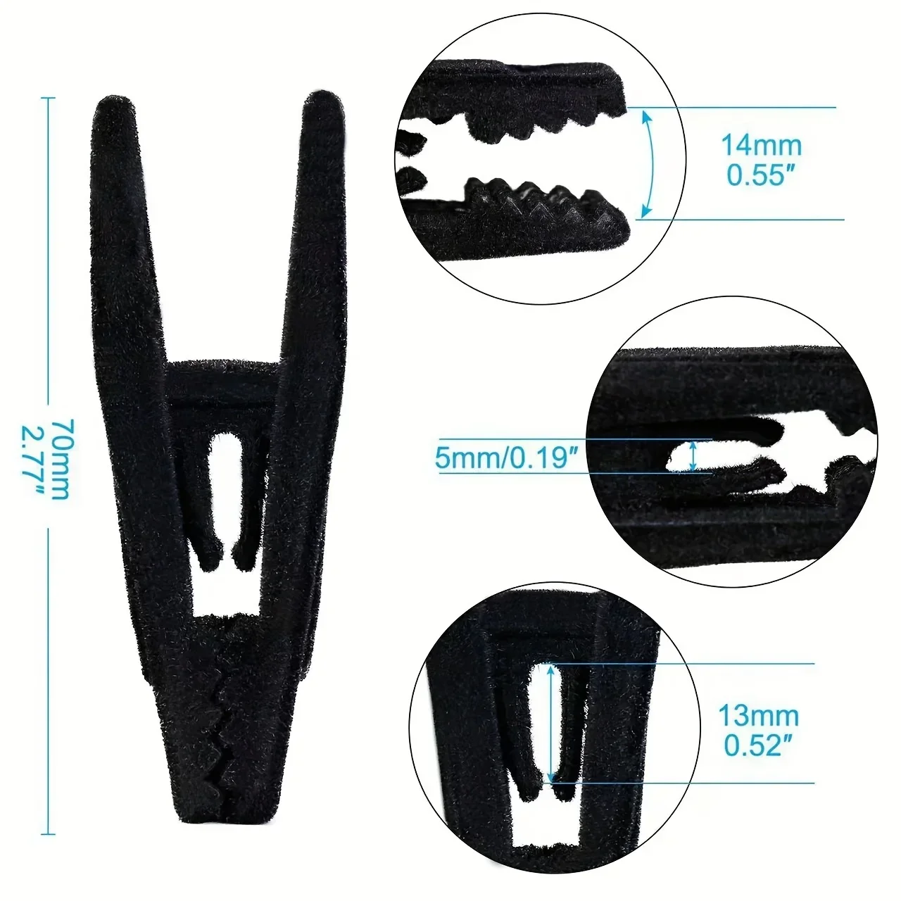10pcs Velvet Hanger Clips, Clothes Pins, Strong Finger Clips Perfect For Thin Velvet Hangers, Closet Accessories