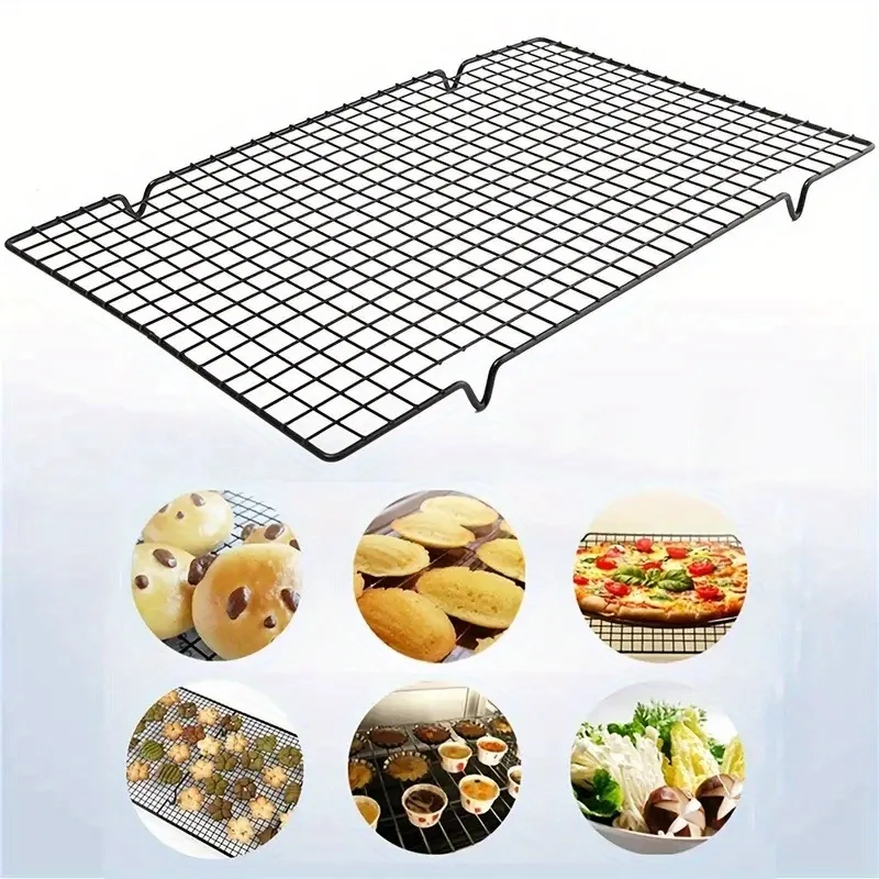 Baking Cooling Rack Rectangular Cookie Bread Drying Net Shelf Cross-border Black Cheesecake Cooling Stand Baking Accessories