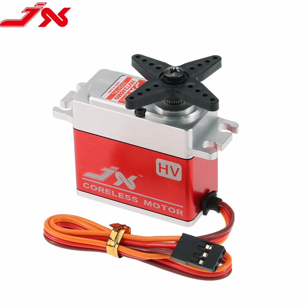 JX PDI-HV7246MG เหล็กความแม่นยำสูง6-7.4V 46kg เซอร์โวมาตรฐานแบบดิจิทัลไม่มีแกนสำหรับเฮลิคอปเตอร์รถบังคับวิทยุ