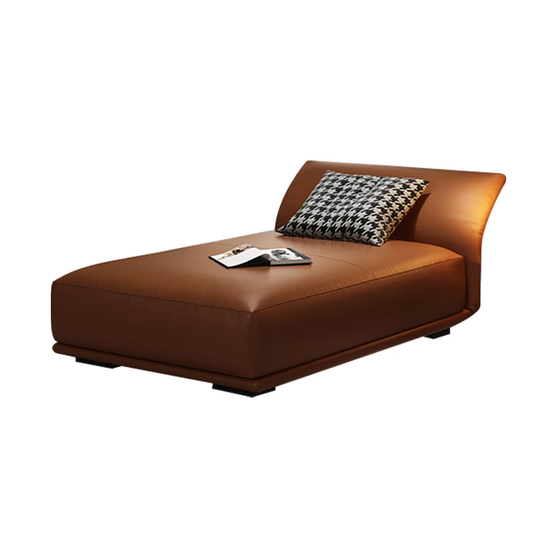 

Italian chaise longue living room Nordic modern simple light luxury master bedroom soft collapsed solid wood leisure chaise lon