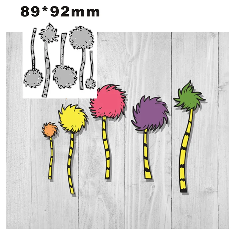 2022 New Flower Ball Dandelion Plant Metal Cutting Dies for Scrapbooking Paper Craft and Card Making Embossing Decor No Stamps