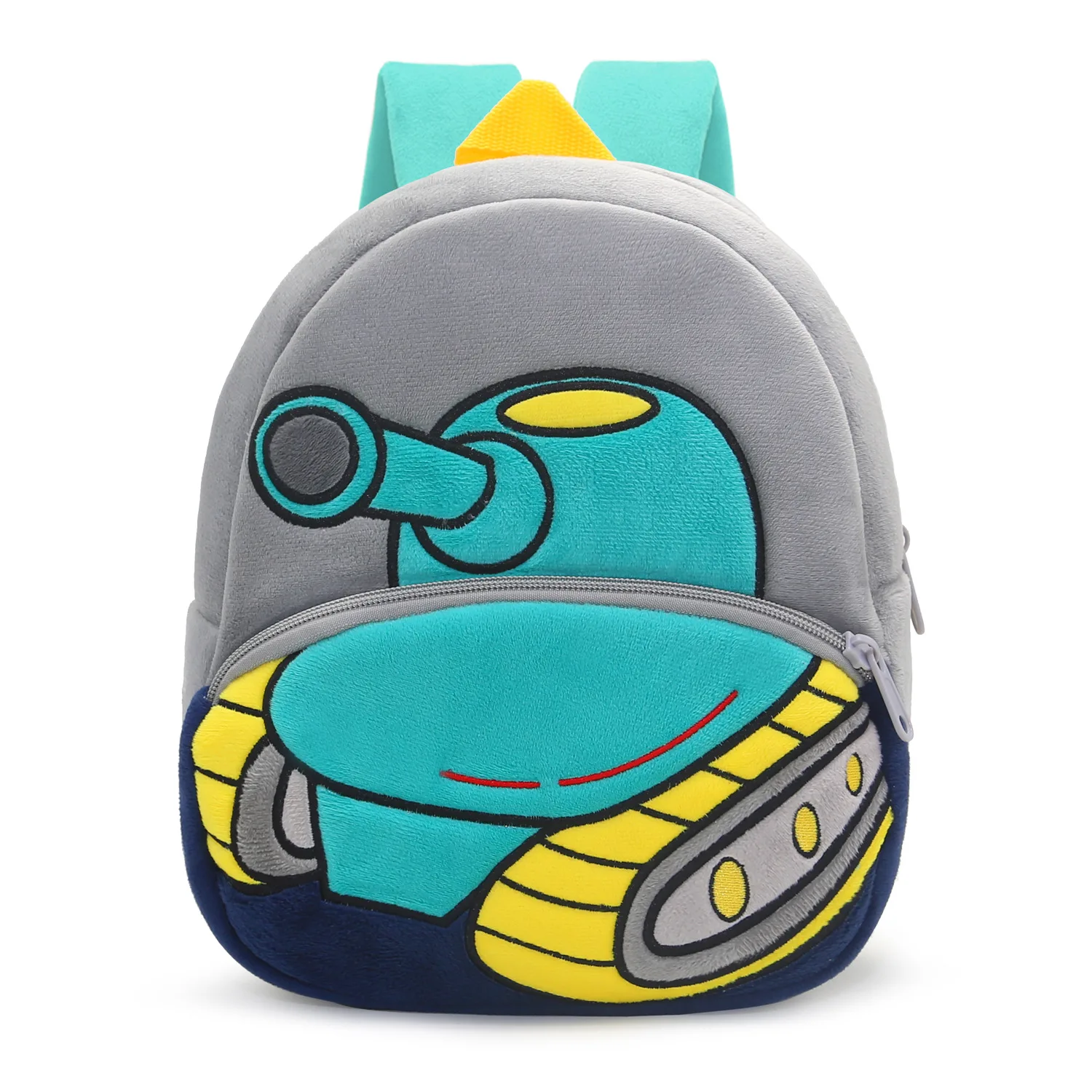 Cartoon 3D Excavator Tractor 2-4 Years Toddler Backpack Engineering Vehicles Backpack Children Kindergarten Schoolbag Baby