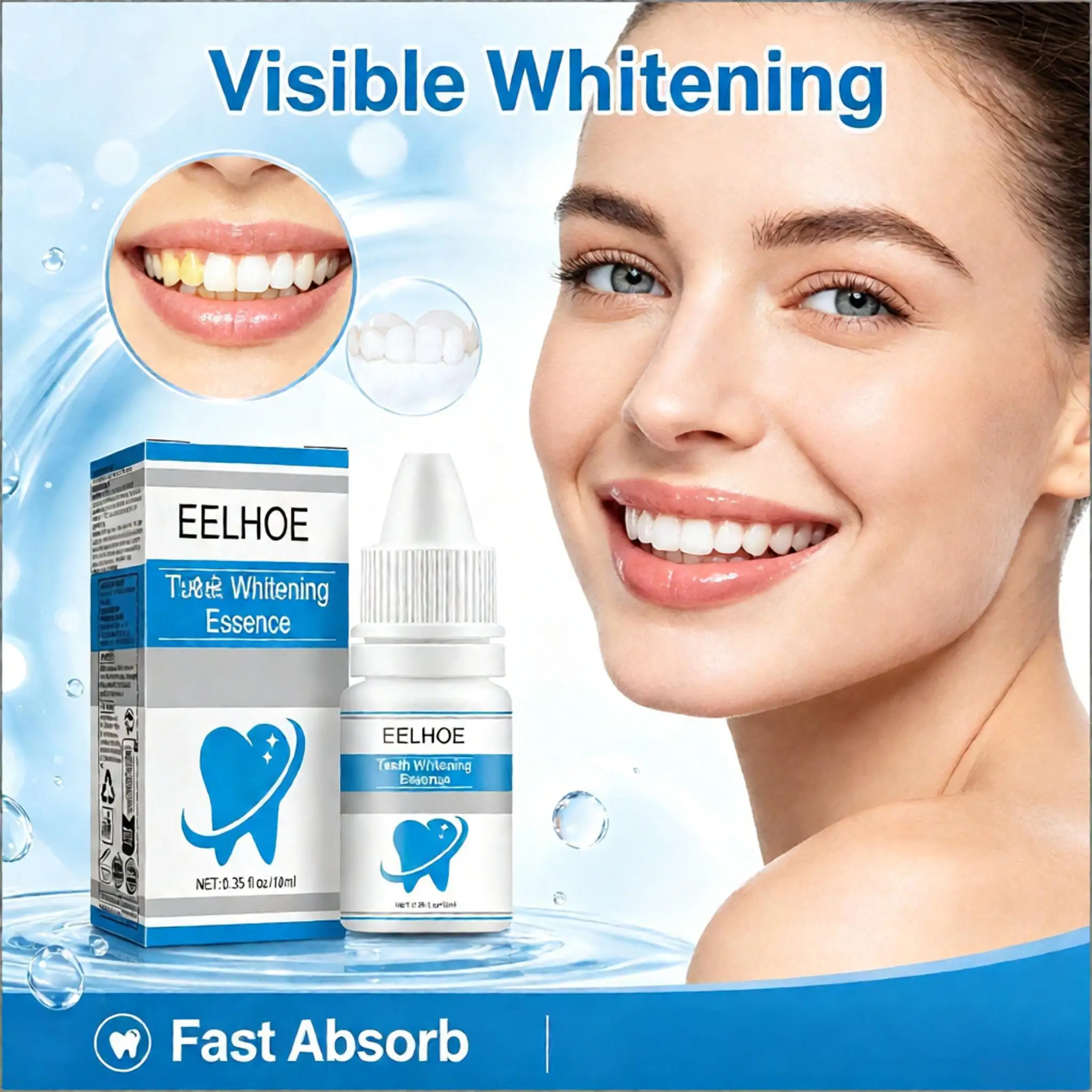 EELHOE Teeth Whitening Serum Remove Caries Plaque Stains Cleaner Repair Enamel Reduce Sensitivity Brightening Dental Care Liquid