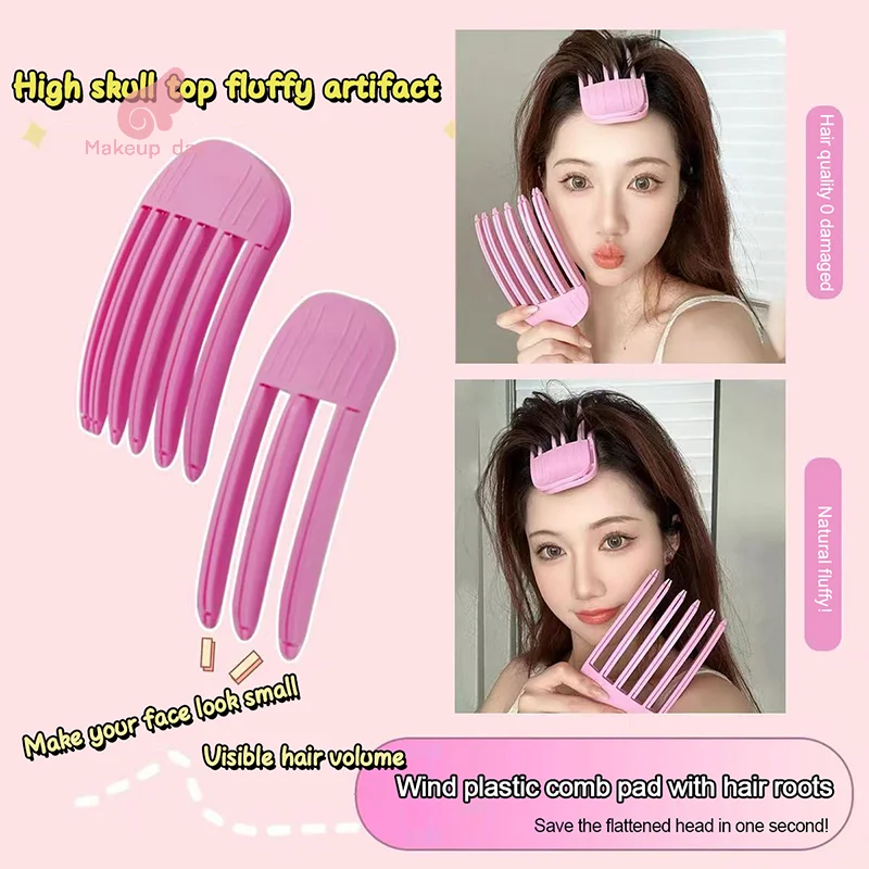 

Новый уход за волосами Корни Натуральный пушистый зажим для волос без нагрева Пластиковые бигуди для волос Twist Styling Diy Tools 3/6 зубьев Расческа Fluffiness Tool