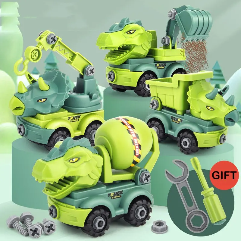 Transport Vehicles Excavators Dinosaurs Construction Toys Detachable And Self Loading Exercise Childrens Hands On Abilities