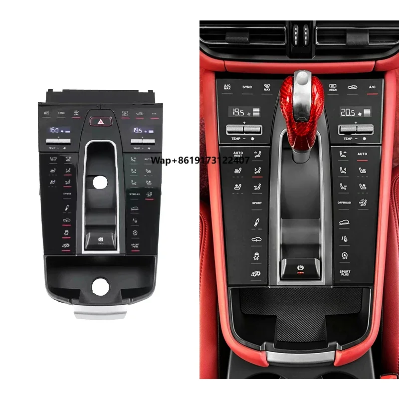 2014-2022 Car Upgrade 2023 LCD Shift Button Central Control Panel New Touch Mirror Saddle Panel for Macan