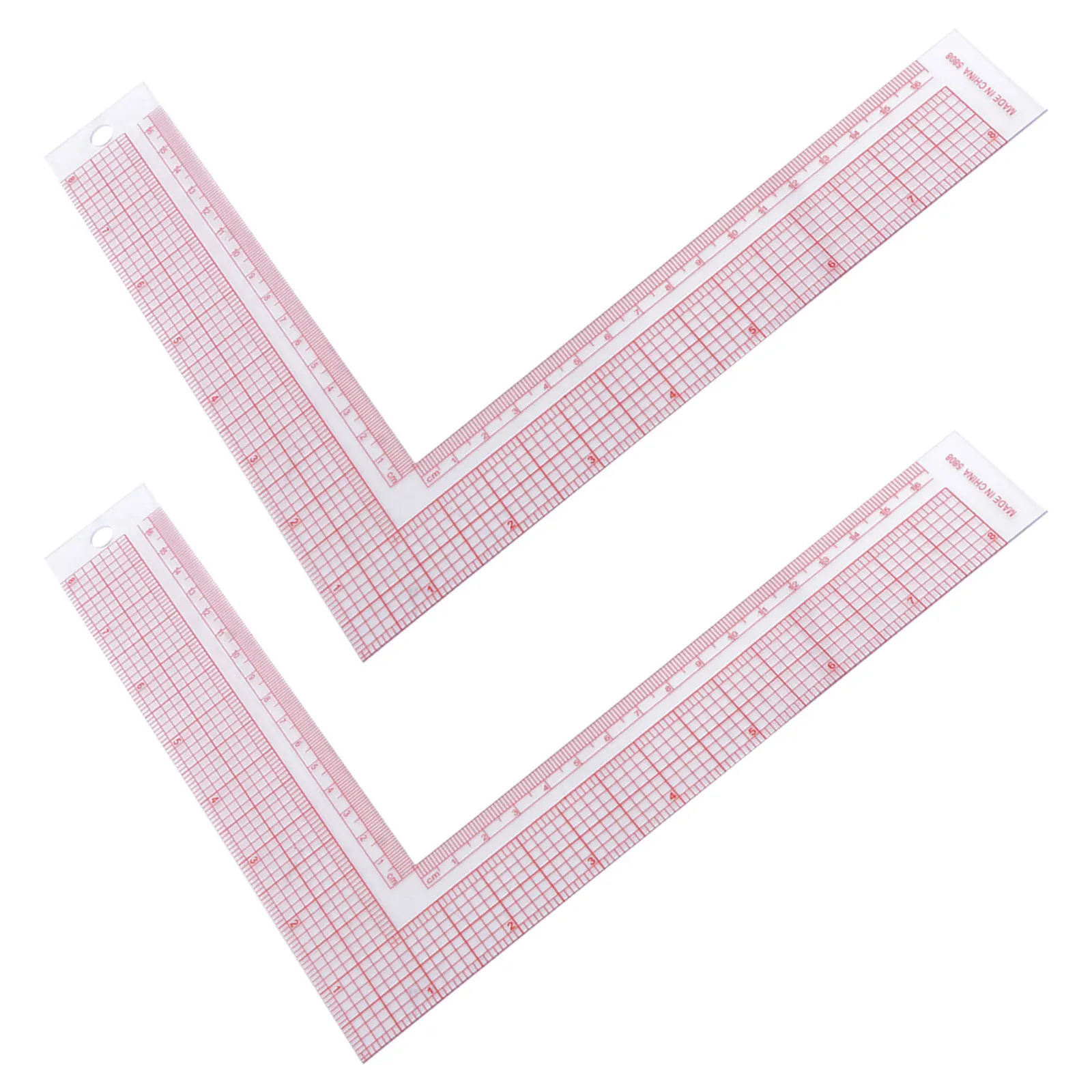 

2Pcs Sewing L-Square Measuring Rulers Tailor Ruler Set Precise Angle Fabric Pattern Marking Clothing Design Measuring Tool