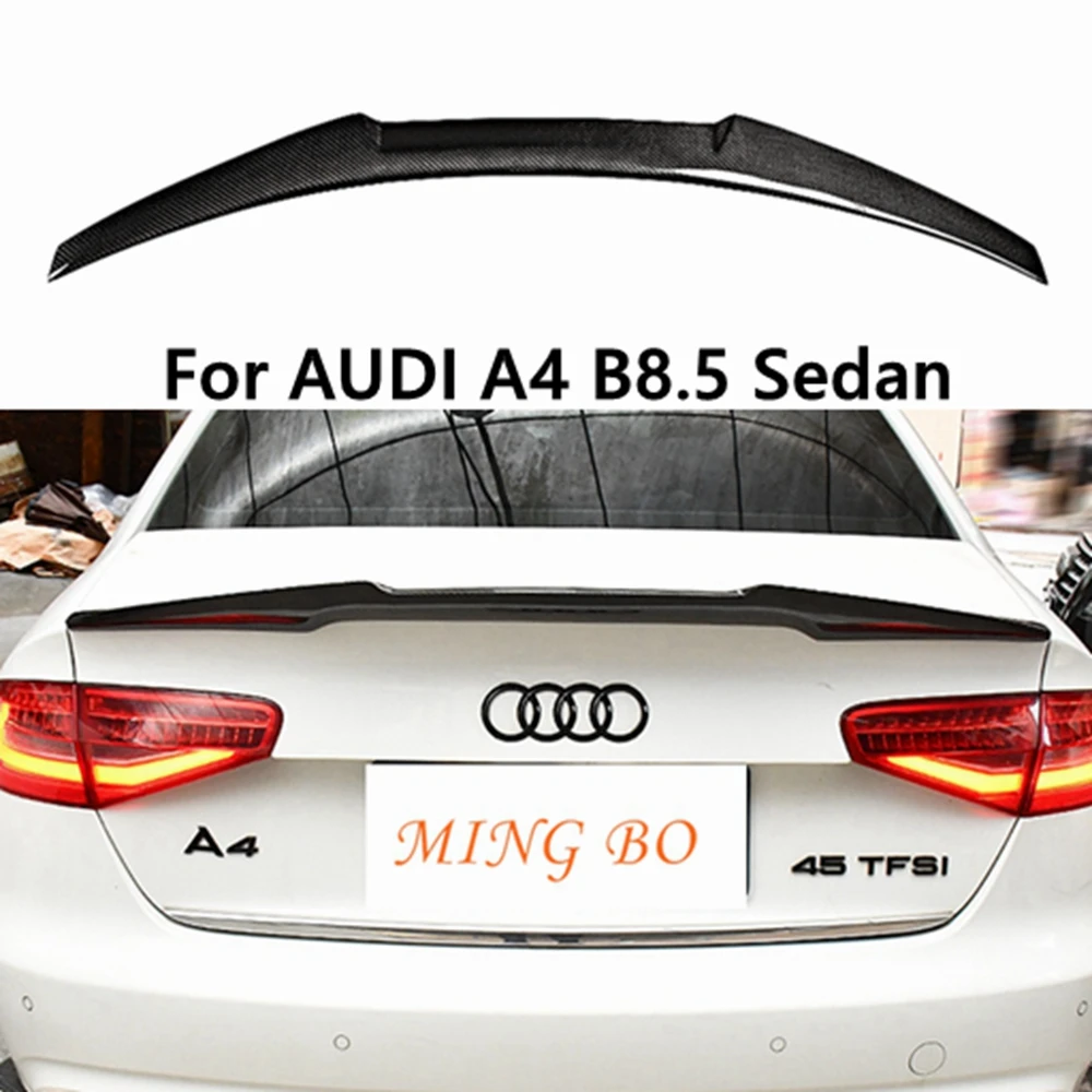 

For AUDI A4 B8.5 Sedan M4 style Carbon fiber FRP glossy black Rear Spoiler Trunk Wing 2013 2014 2015 2016