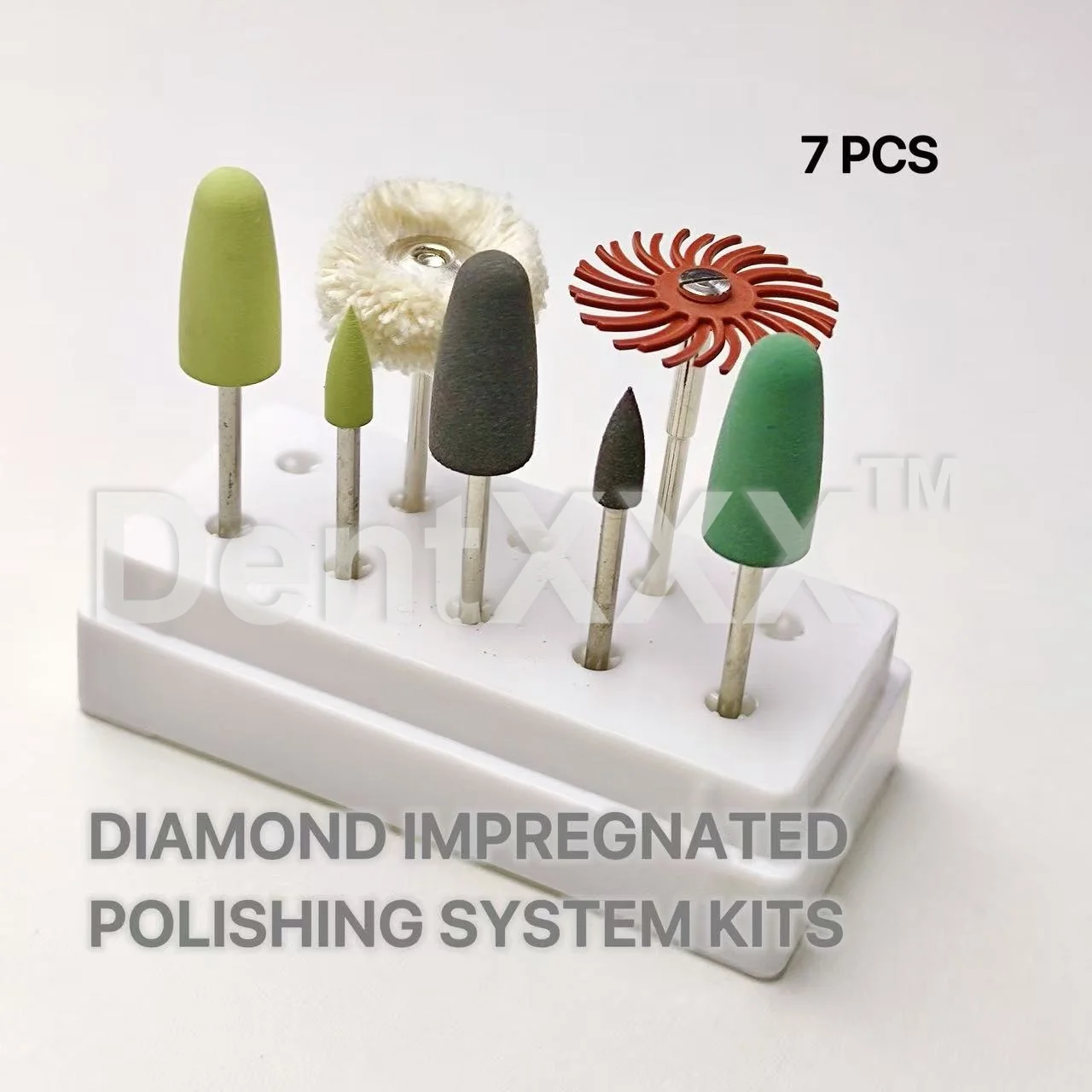 

Multi-Step Polishing System Kit 7Pcs Silicone Burs Wool Polisher Spiral Wheel for Finishing and Polishing