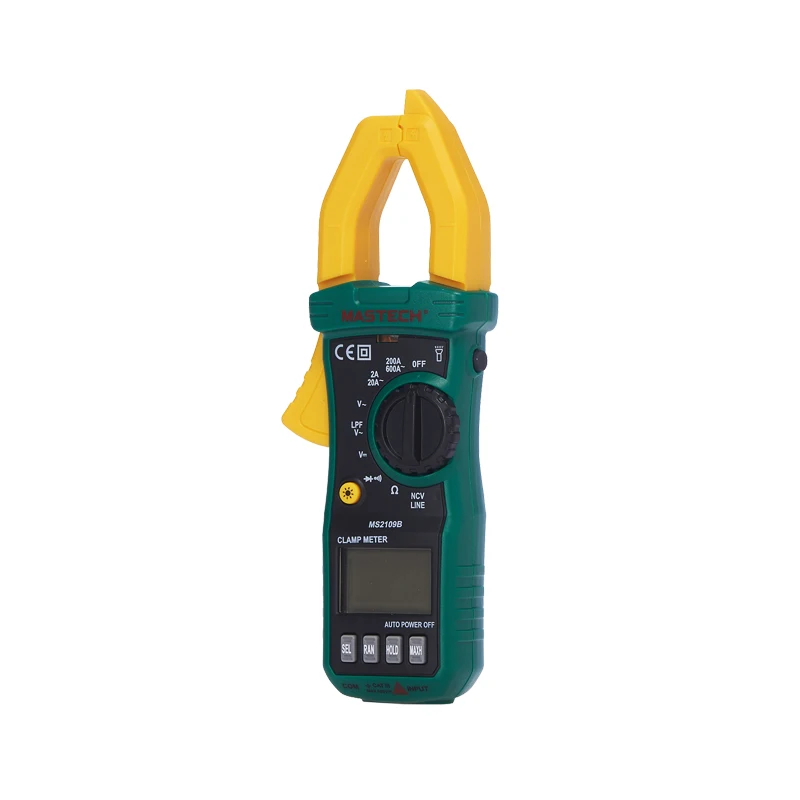 MASTECH MS2109B MS2109C MS2109D Clamp Meter Digital Multimeter DC/AC Current Ammeter Voltage Tester Hz Capacitance NCV Ohm Test