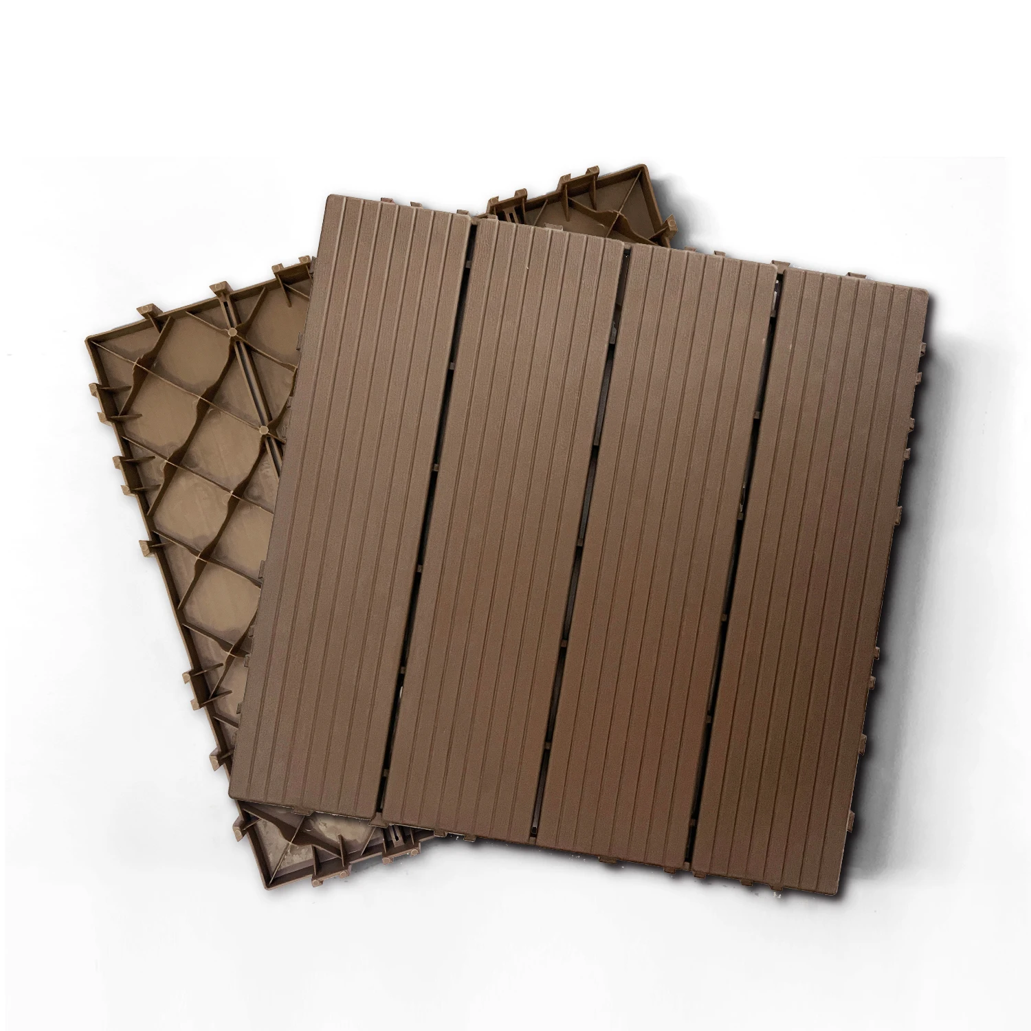 

Plastic Composite Deck Tiles Set of 35pcs, Composite Decking Resist Rust, Water, Weather, Indoor&Outdoor, Easy to DIY & Maintain