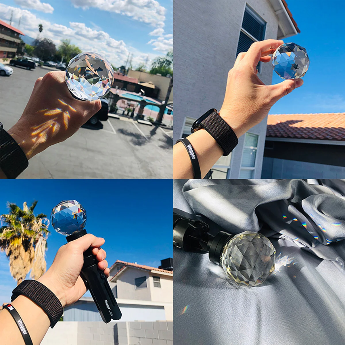 

100mm Crystal Ball Pendant Transparent Hanging Prisms for Windows Chandelier Decoration Feng Shui Rainbow Maker