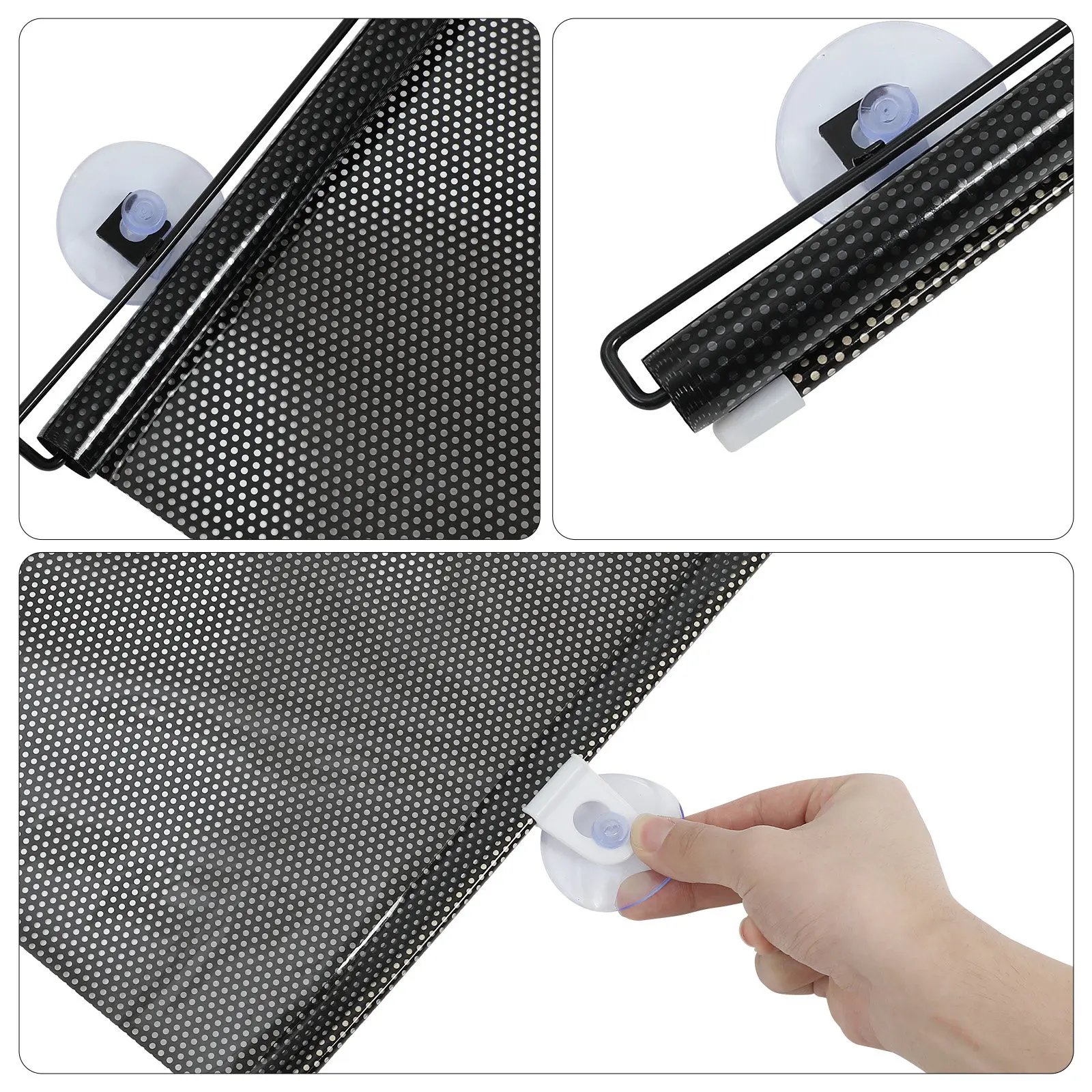 Balcony Sunshade Blackout Curtain Temporary Blind Suction Cup Strong Attach Roller Blinds Door Window Shades Blinds