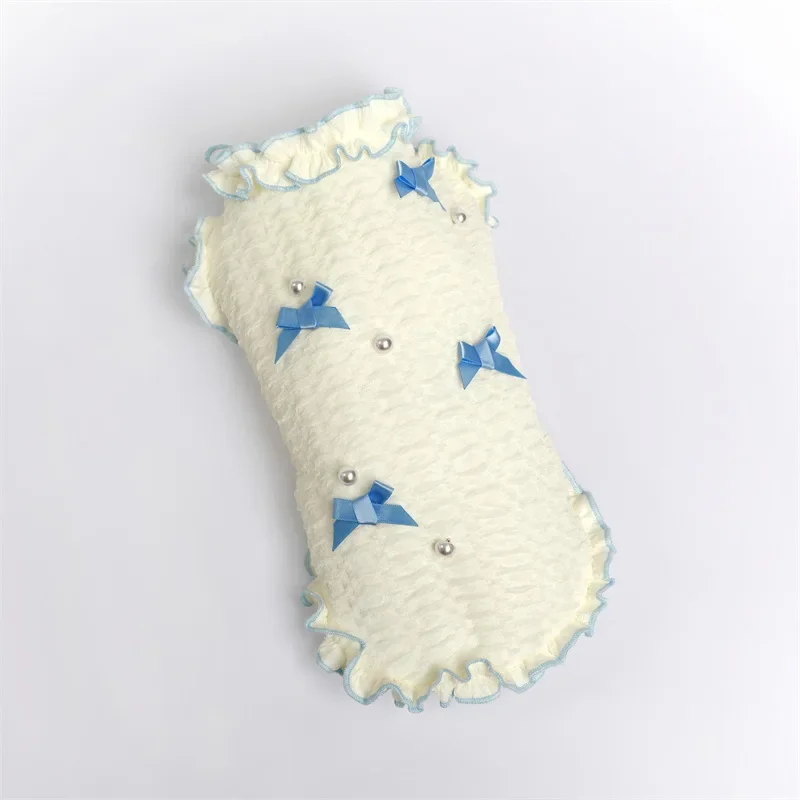 

Spring Puppy Bow Skirt Pet Bow Bottom Shirt Dog Hoodie Teddy Schnauzer Back Heart Small Dog Cat Autumn Dress Thin Puppy Clothes