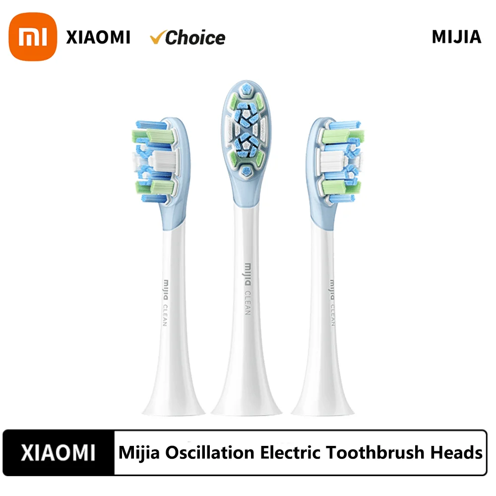 Original Xiaomi Mijia Oscillation Electric Toothbrush Replacement Heads (Clean) 3 Pcs Sonic Sweep Electric Toothbrush heads